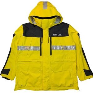 Ralph Lauren RLX Hooded Polotech Cargo Jacket Mens L Yellow RLX-67 NWT $998